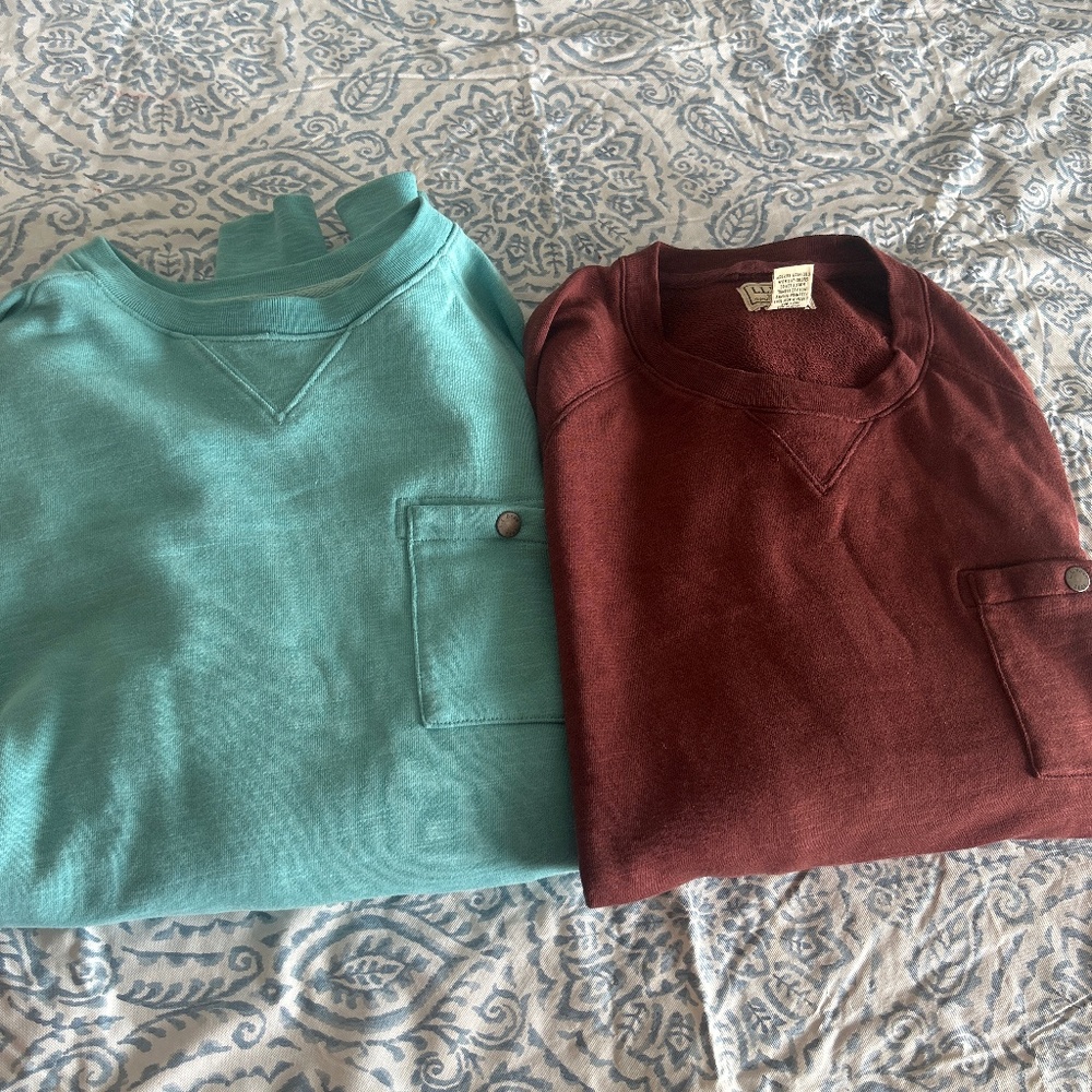 Two never worn llbean sweatshirts